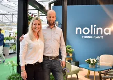 Yvonne de Lange and Peter van den Ham of Nolina. Lately, they introduced a duo agapanthus (2 colors in one pot). The demand for this product is high.  